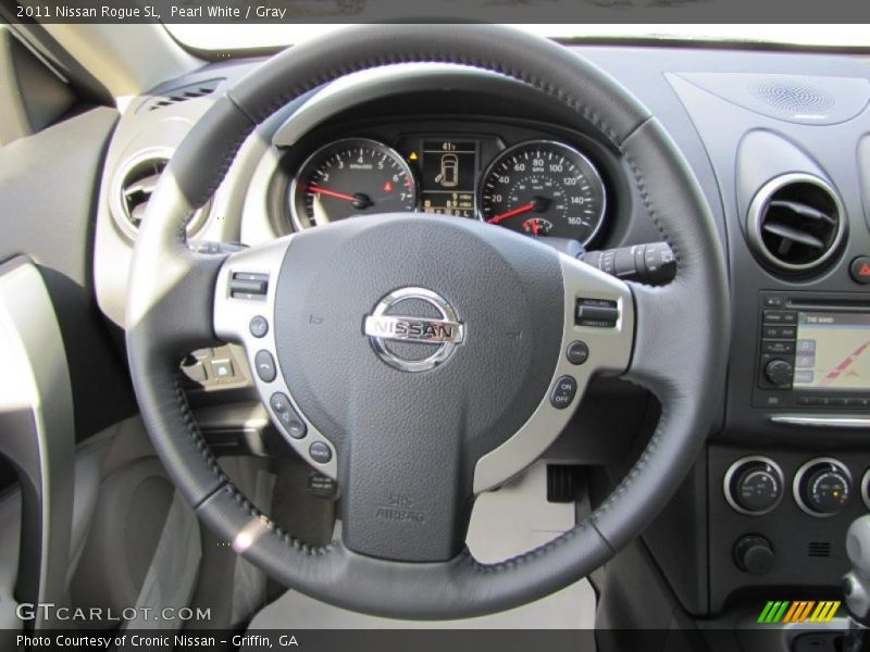 Pearl White / Gray 2011 Nissan Rogue SL