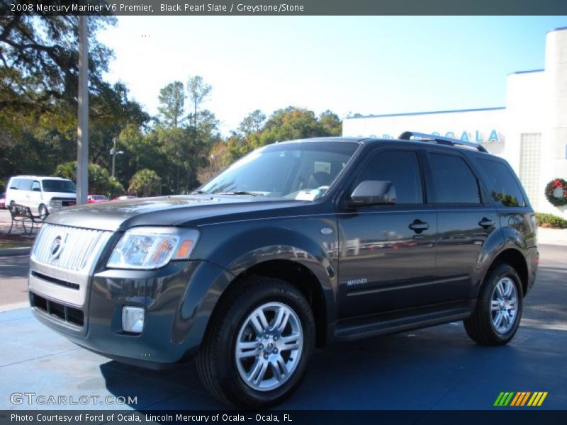 Black Pearl Slate / Greystone/Stone 2008 Mercury Mariner V6 Premier