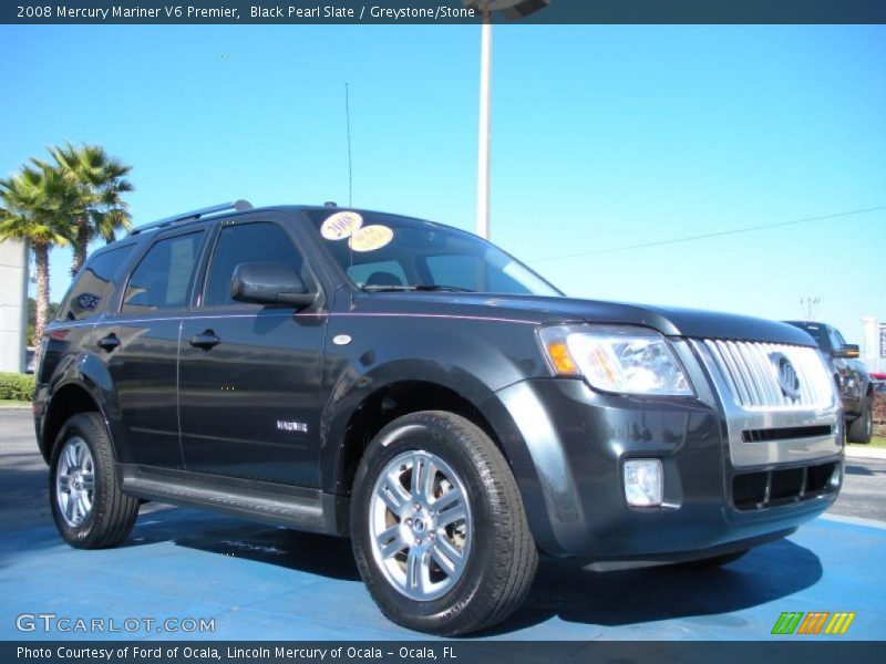 Black Pearl Slate / Greystone/Stone 2008 Mercury Mariner V6 Premier