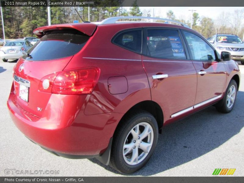 Cayenne Red / Black 2011 Nissan Rogue SV