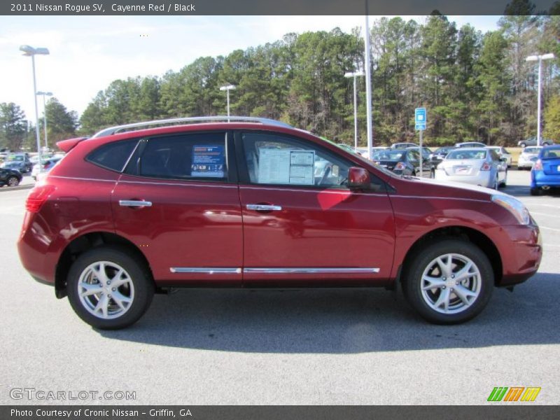 Cayenne Red / Black 2011 Nissan Rogue SV