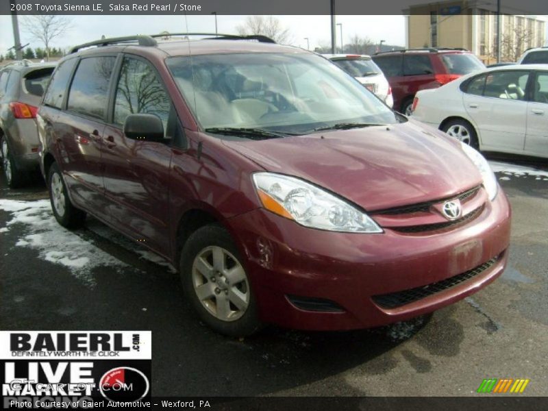 Salsa Red Pearl / Stone 2008 Toyota Sienna LE