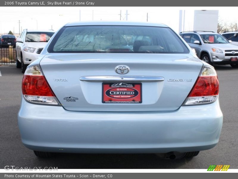 Sky Blue Pearl / Stone Gray 2006 Toyota Camry LE