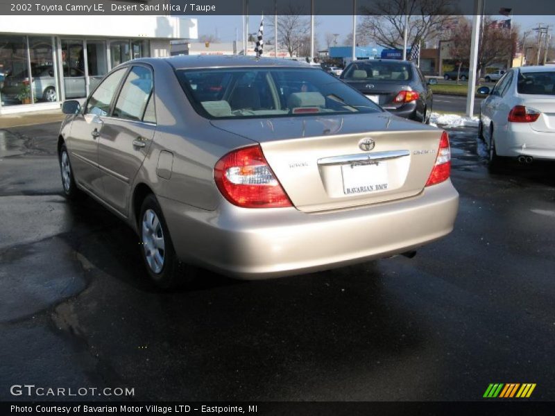 Desert Sand Mica / Taupe 2002 Toyota Camry LE