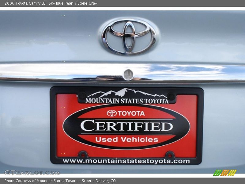 Sky Blue Pearl / Stone Gray 2006 Toyota Camry LE