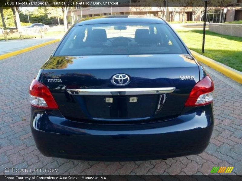Nautical Blue Metallic / Dark Charcoal 2008 Toyota Yaris Sedan