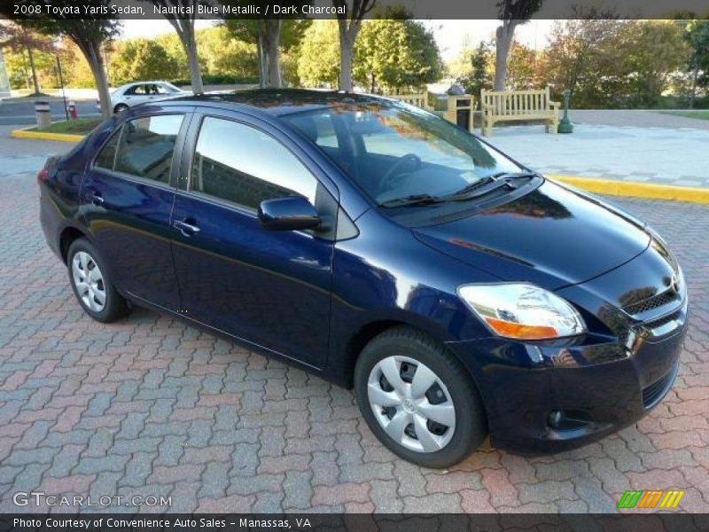Nautical Blue Metallic / Dark Charcoal 2008 Toyota Yaris Sedan