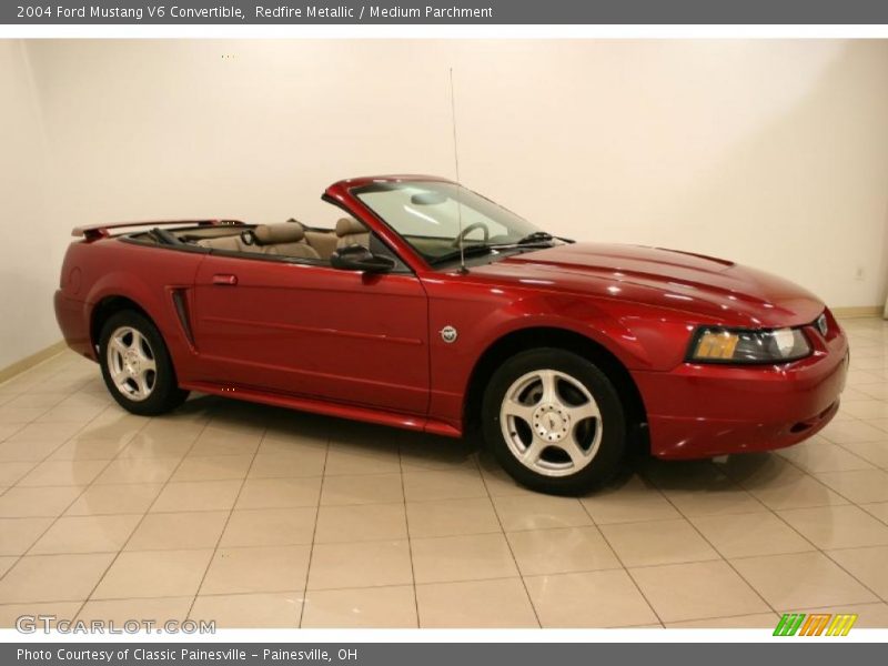 Redfire Metallic / Medium Parchment 2004 Ford Mustang V6 Convertible