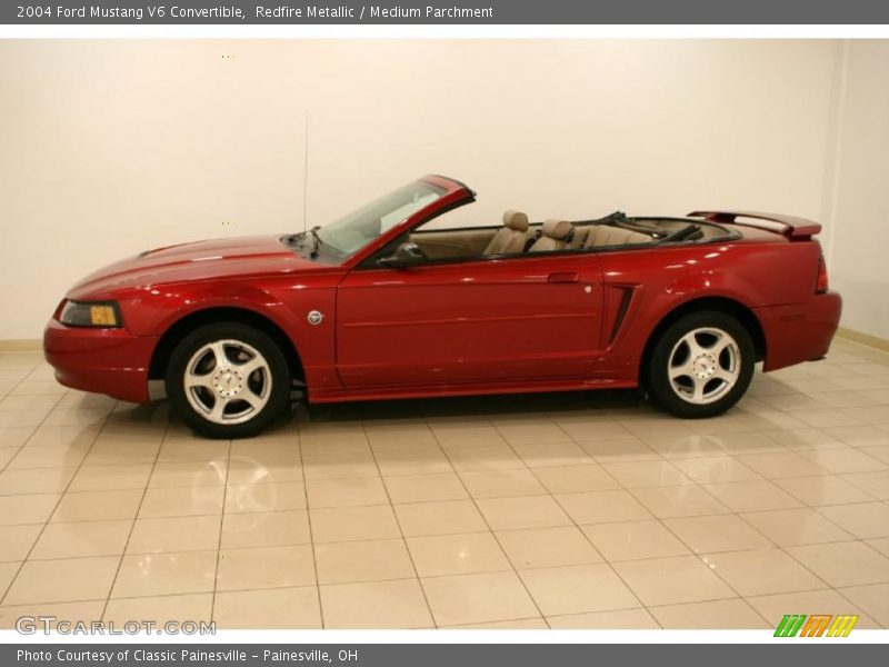 Redfire Metallic / Medium Parchment 2004 Ford Mustang V6 Convertible