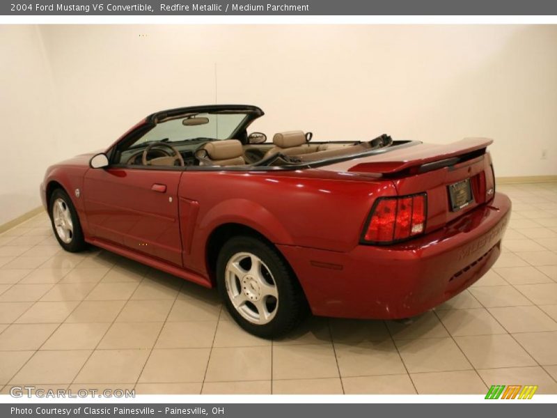 Redfire Metallic / Medium Parchment 2004 Ford Mustang V6 Convertible
