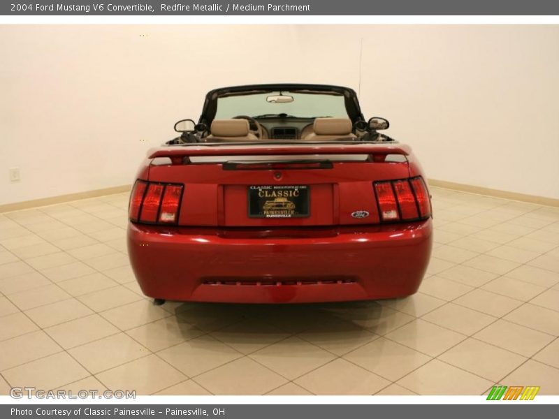 Redfire Metallic / Medium Parchment 2004 Ford Mustang V6 Convertible