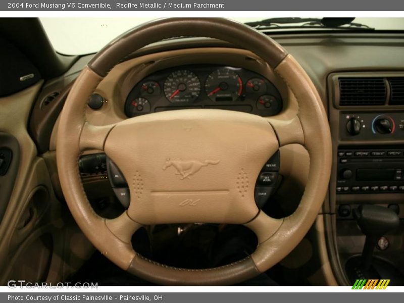 Redfire Metallic / Medium Parchment 2004 Ford Mustang V6 Convertible