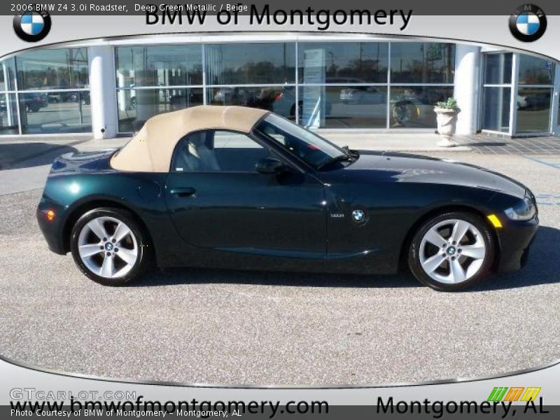 Deep Green Metallic / Beige 2006 BMW Z4 3.0i Roadster