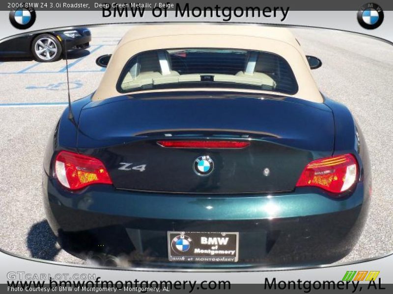 Deep Green Metallic / Beige 2006 BMW Z4 3.0i Roadster