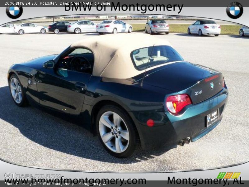 Deep Green Metallic / Beige 2006 BMW Z4 3.0i Roadster