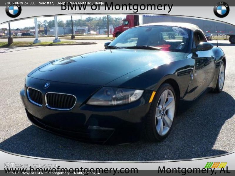 Deep Green Metallic / Beige 2006 BMW Z4 3.0i Roadster
