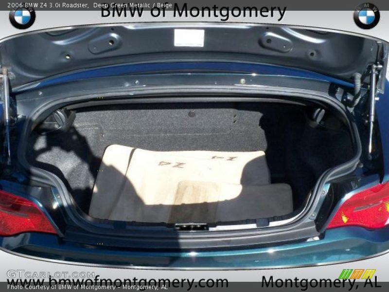 Deep Green Metallic / Beige 2006 BMW Z4 3.0i Roadster