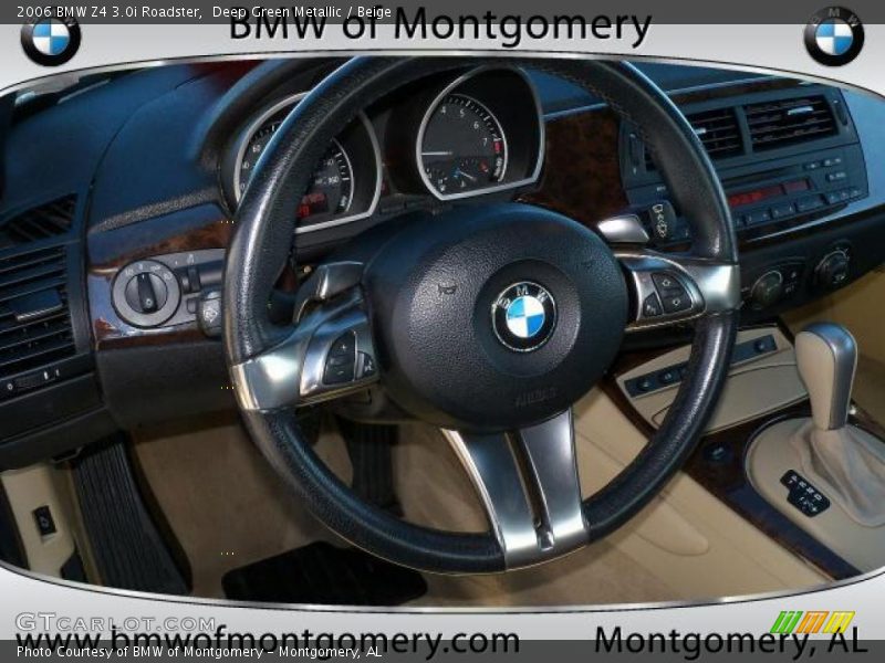 Deep Green Metallic / Beige 2006 BMW Z4 3.0i Roadster