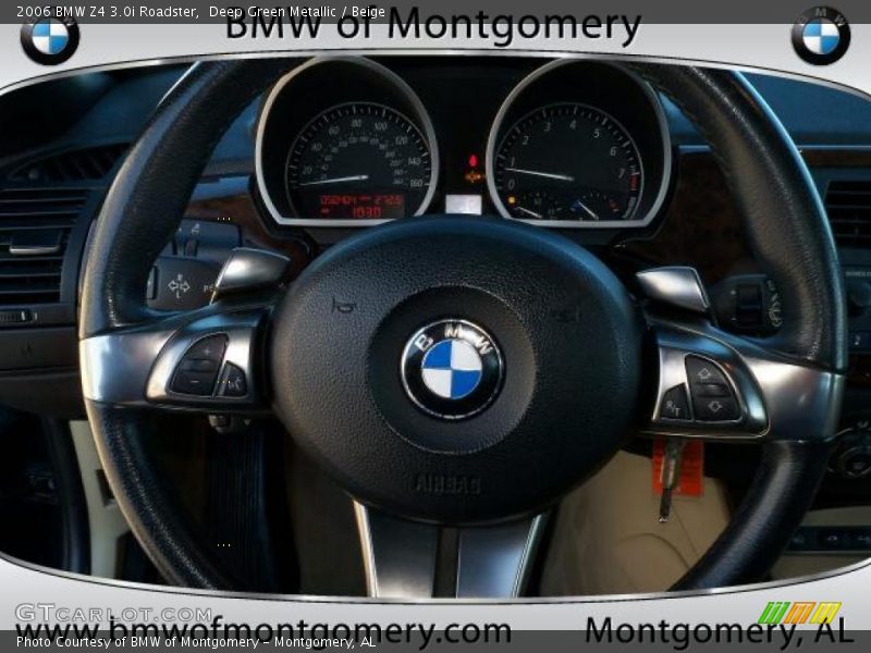 Deep Green Metallic / Beige 2006 BMW Z4 3.0i Roadster