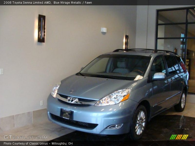 Blue Mirage Metallic / Fawn 2008 Toyota Sienna Limited AWD