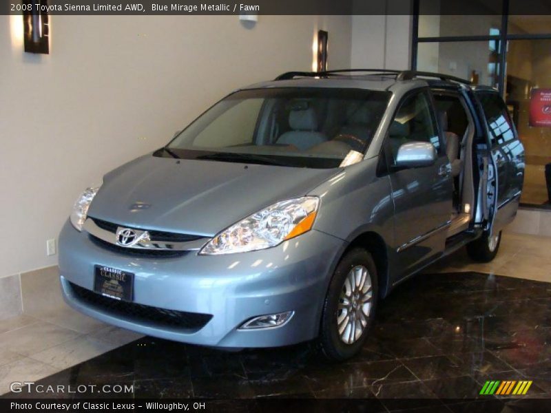 Blue Mirage Metallic / Fawn 2008 Toyota Sienna Limited AWD
