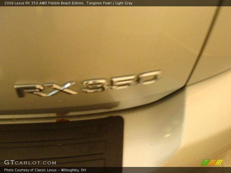 Tungsten Pearl / Light Gray 2009 Lexus RX 350 AWD Pebble Beach Edition