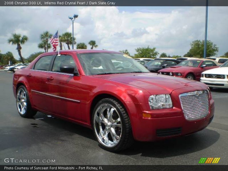 Inferno Red Crystal Pearl / Dark Slate Gray 2008 Chrysler 300 LX
