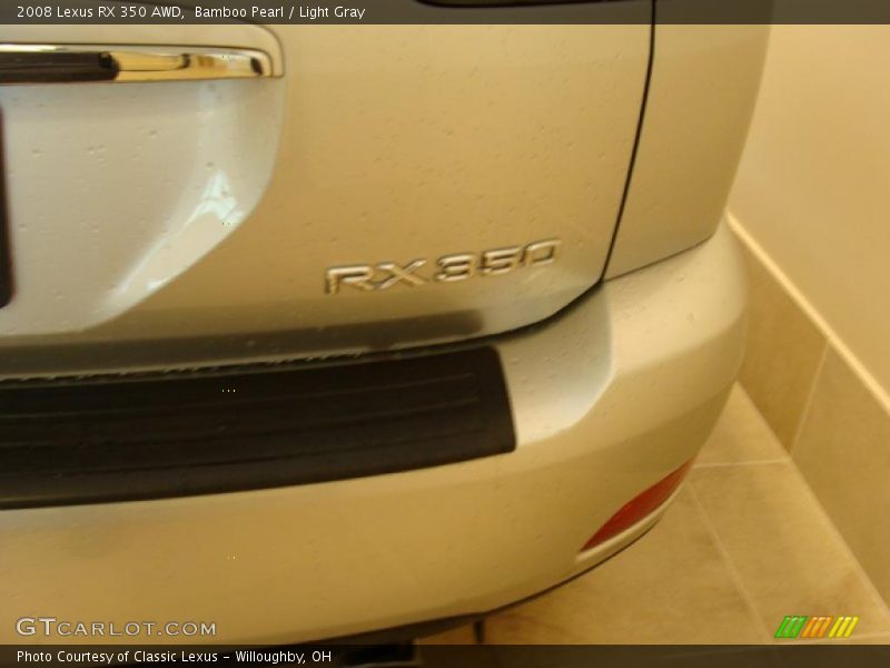 Bamboo Pearl / Light Gray 2008 Lexus RX 350 AWD