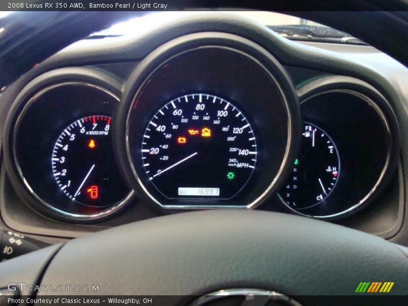Bamboo Pearl / Light Gray 2008 Lexus RX 350 AWD