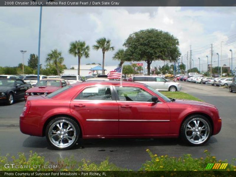 Inferno Red Crystal Pearl / Dark Slate Gray 2008 Chrysler 300 LX