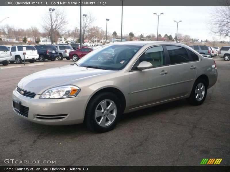 Gold Mist Metallic / Neutral Beige 2008 Chevrolet Impala LT