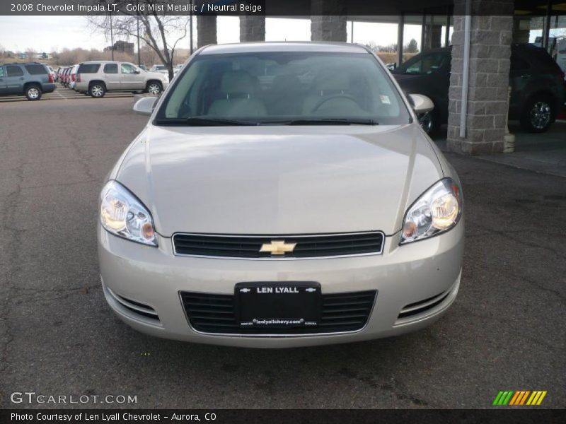 Gold Mist Metallic / Neutral Beige 2008 Chevrolet Impala LT