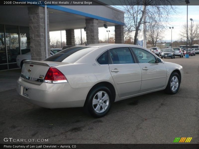 Gold Mist Metallic / Neutral Beige 2008 Chevrolet Impala LT