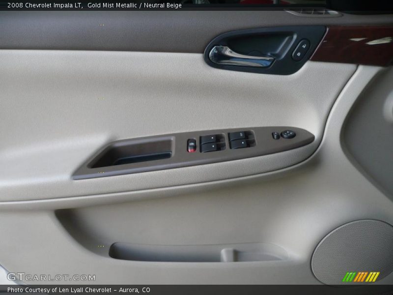 Gold Mist Metallic / Neutral Beige 2008 Chevrolet Impala LT