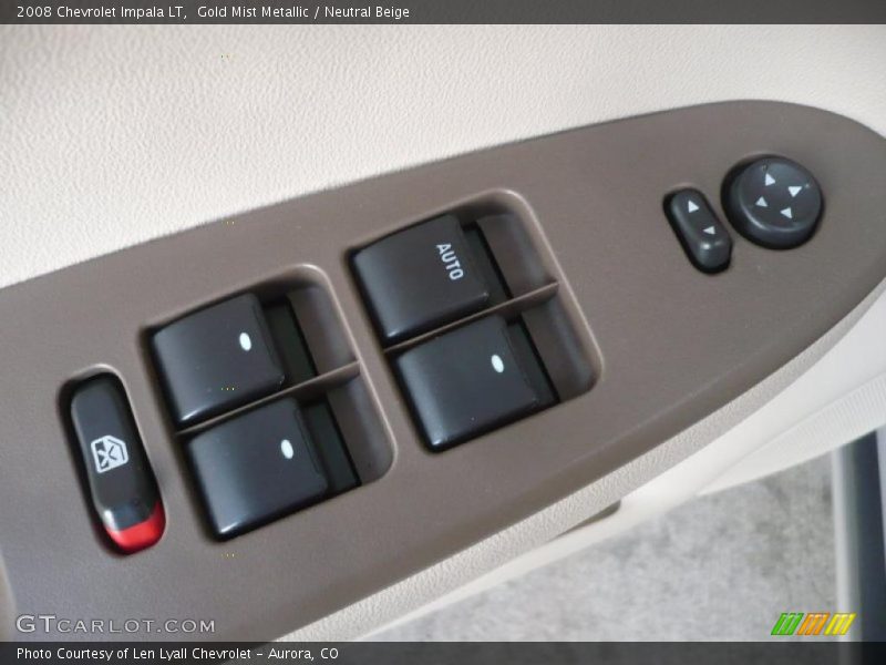 Gold Mist Metallic / Neutral Beige 2008 Chevrolet Impala LT
