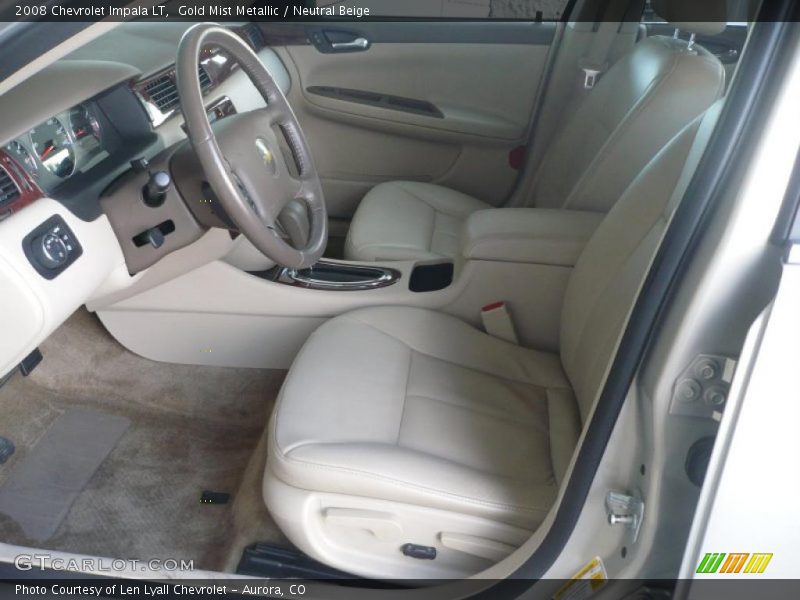 Gold Mist Metallic / Neutral Beige 2008 Chevrolet Impala LT