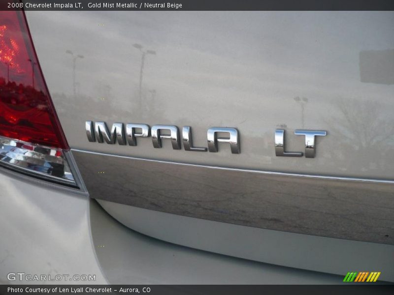 Gold Mist Metallic / Neutral Beige 2008 Chevrolet Impala LT