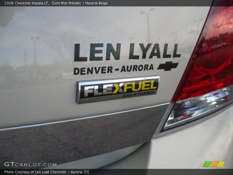 Gold Mist Metallic / Neutral Beige 2008 Chevrolet Impala LT