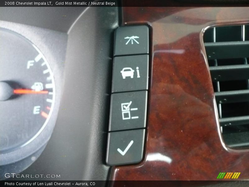 Gold Mist Metallic / Neutral Beige 2008 Chevrolet Impala LT