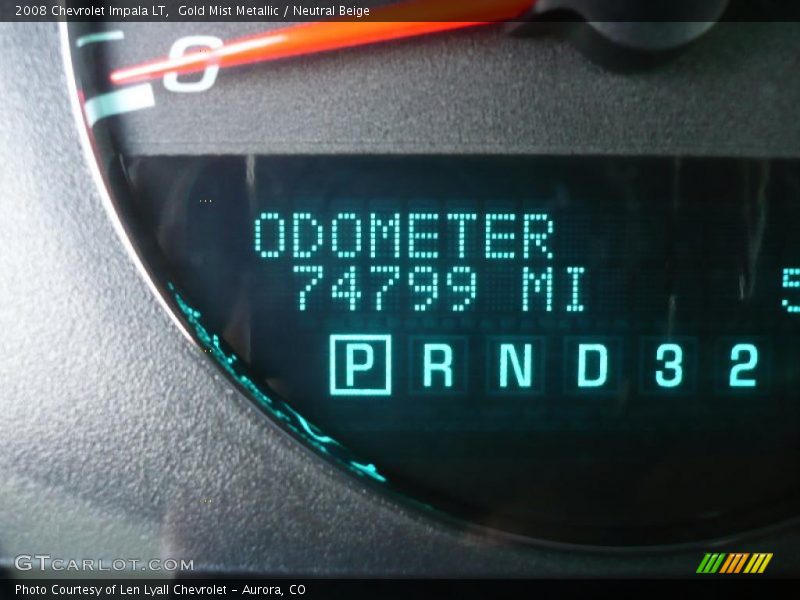 Gold Mist Metallic / Neutral Beige 2008 Chevrolet Impala LT