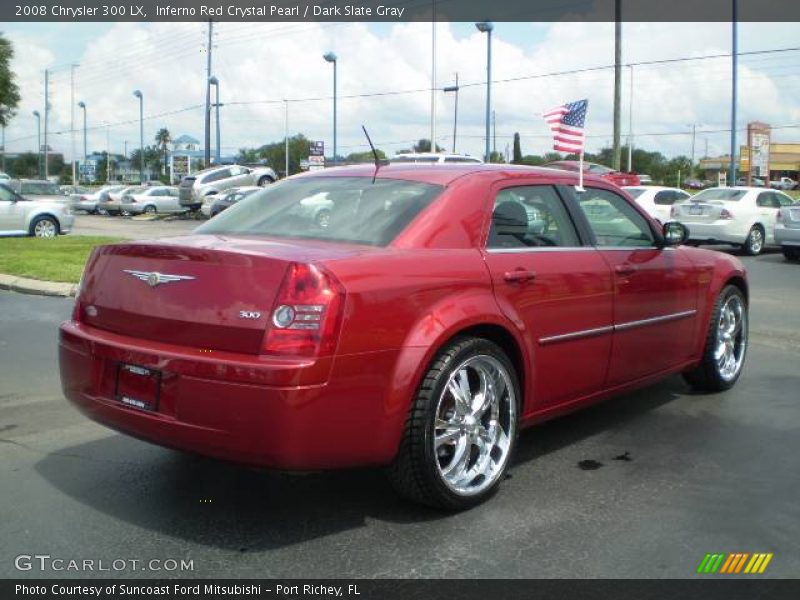 Inferno Red Crystal Pearl / Dark Slate Gray 2008 Chrysler 300 LX