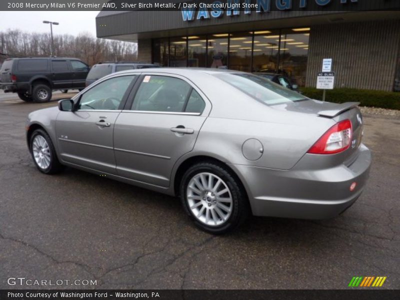 Silver Birch Metallic / Dark Charcoal/Light Stone 2008 Mercury Milan V6 Premier AWD