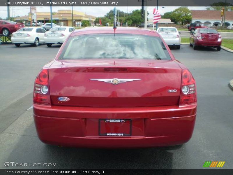 Inferno Red Crystal Pearl / Dark Slate Gray 2008 Chrysler 300 LX