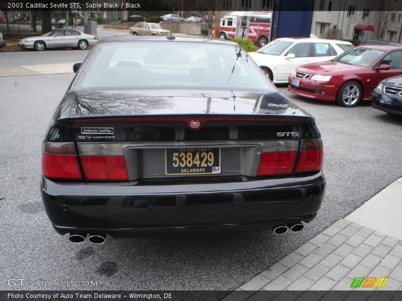 Sable Black / Black 2003 Cadillac Seville STS
