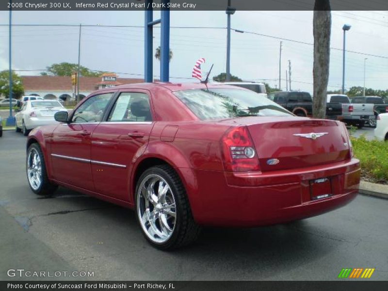 Inferno Red Crystal Pearl / Dark Slate Gray 2008 Chrysler 300 LX