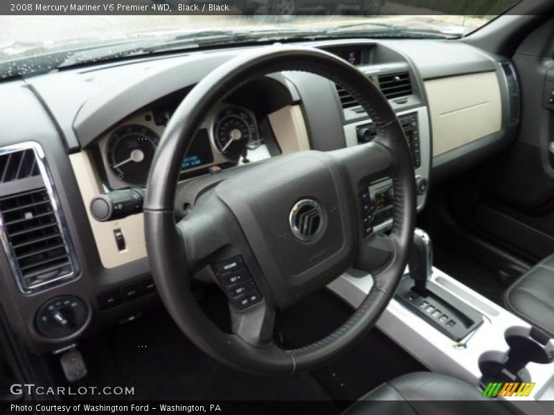 Black / Black 2008 Mercury Mariner V6 Premier 4WD