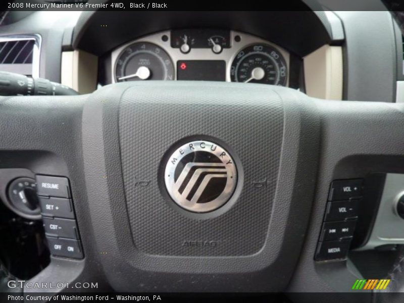 Black / Black 2008 Mercury Mariner V6 Premier 4WD