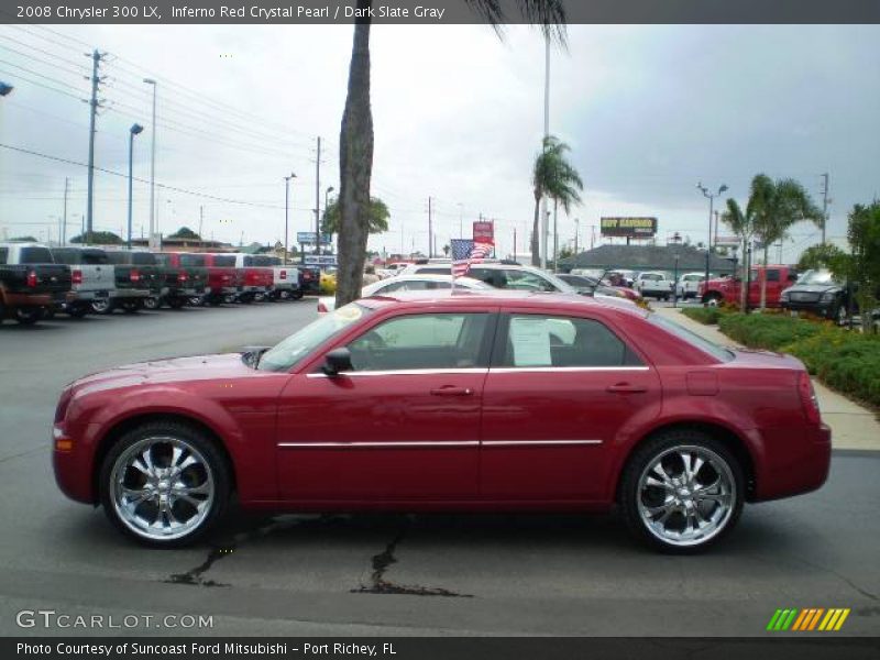 Inferno Red Crystal Pearl / Dark Slate Gray 2008 Chrysler 300 LX