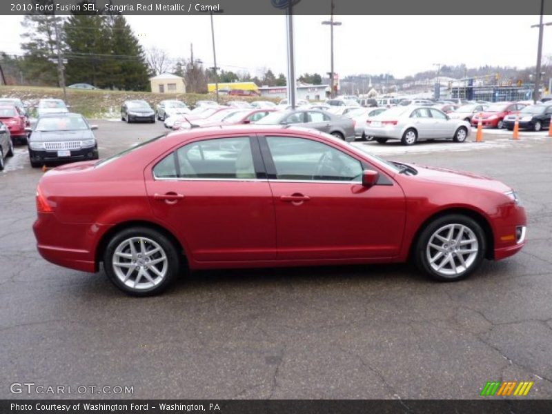 Sangria Red Metallic / Camel 2010 Ford Fusion SEL