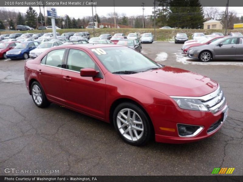 Sangria Red Metallic / Camel 2010 Ford Fusion SEL